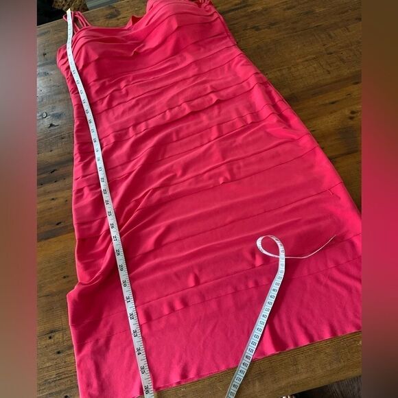 Joseph Ribcoff Barbiecore Tiered Sleeveless Pink Midi Bodycon Dress Sz 8 - Picture 6 of 9